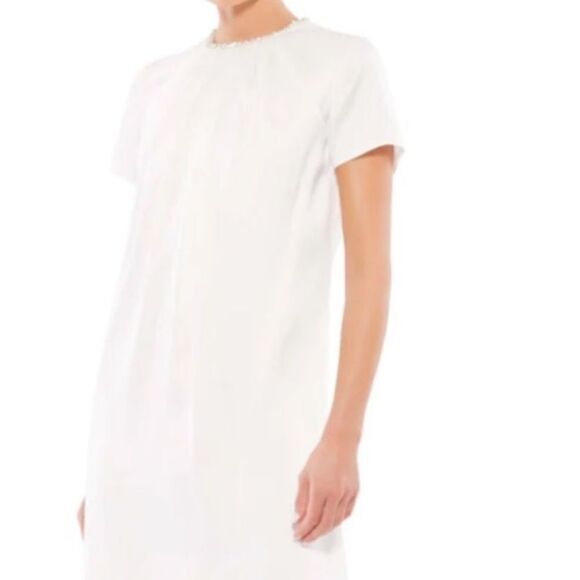 NWT leena for Mac Duggal Pleated Midi Dress $398 - Picture 6 of 11